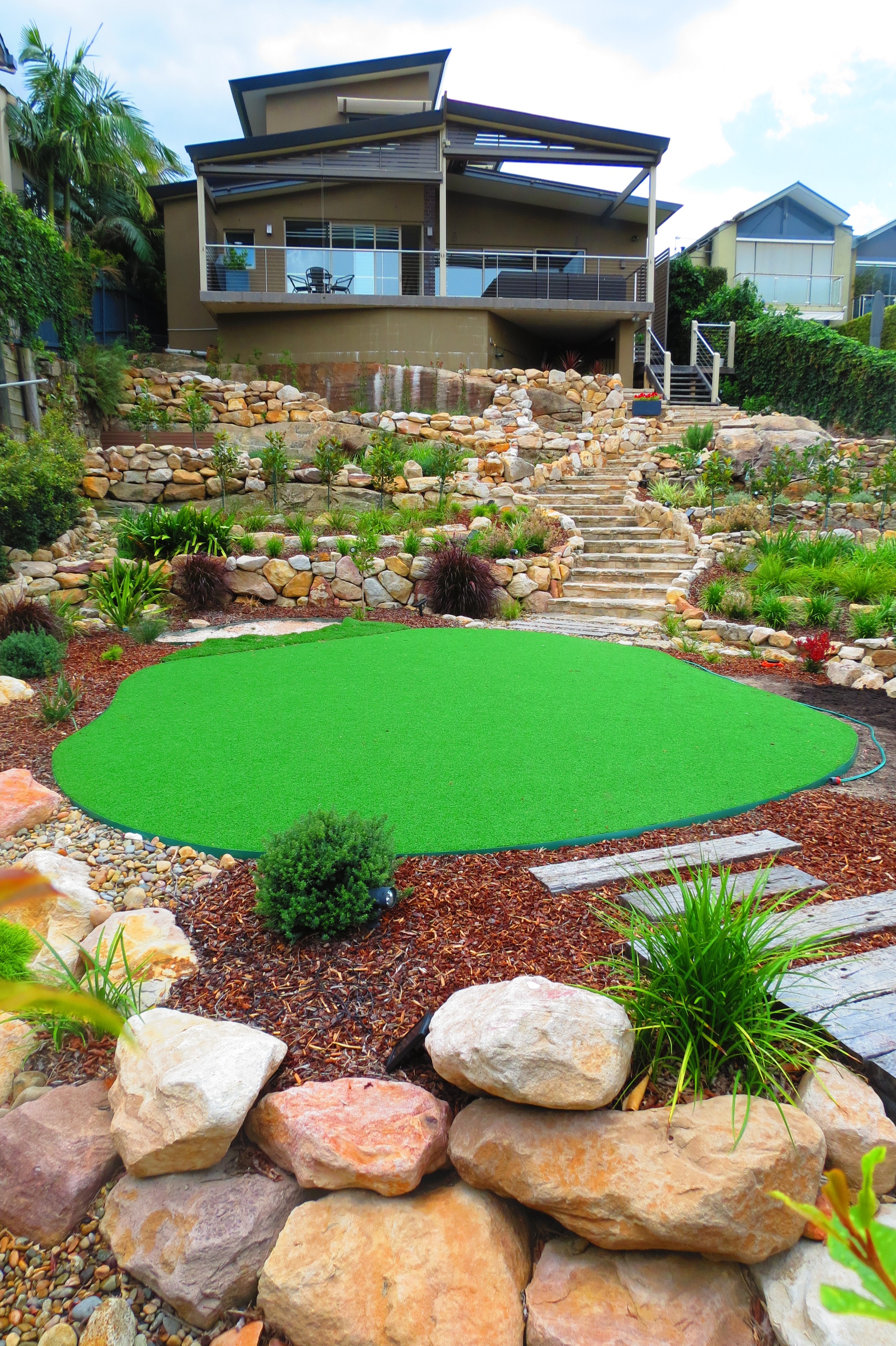 Back Yard with Putting Green!